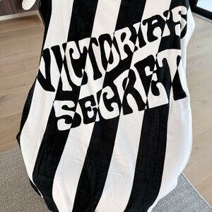 Victoria's Secret Black and White Striped beach towels